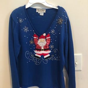 V neck Christmas sweater
